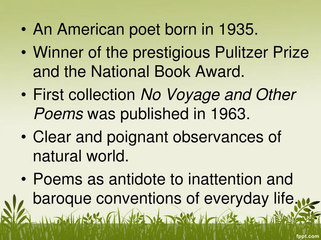 an american poet born in 1935 winner