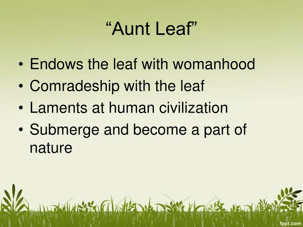 aunt leaf