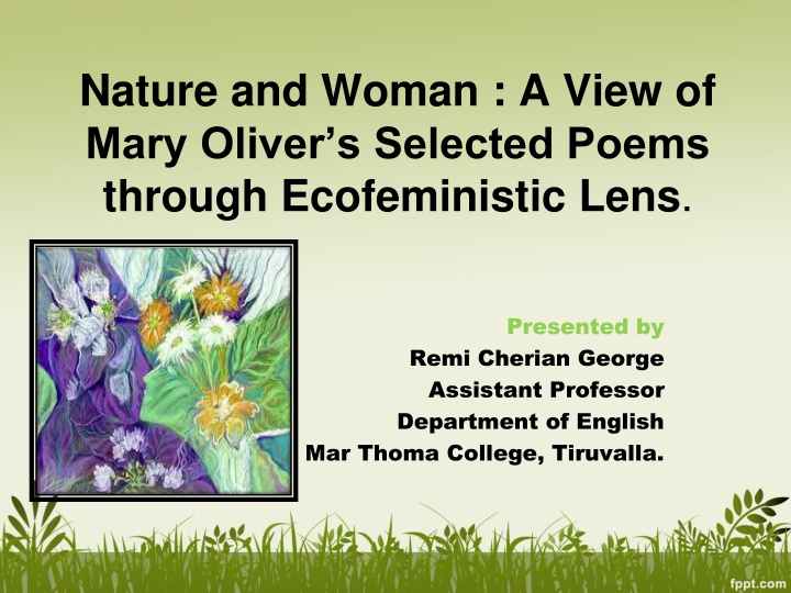 nature and woman a view of mary oliver s selected