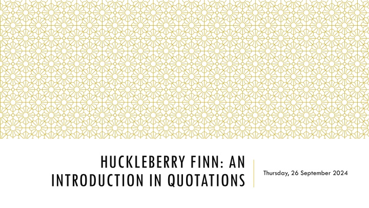 huckleberry finn an introduction in quotations