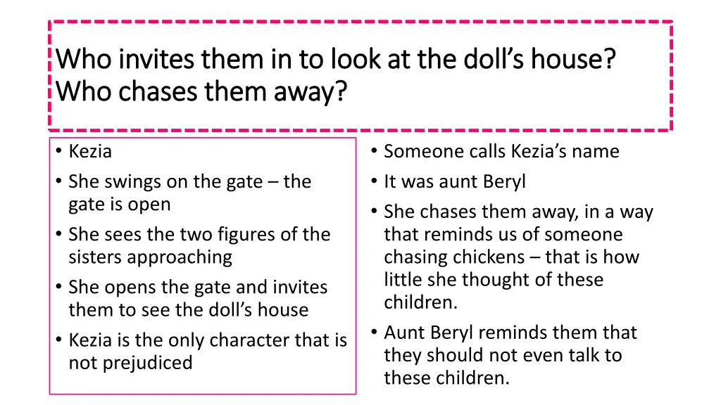 who invites them in to look at the doll s house