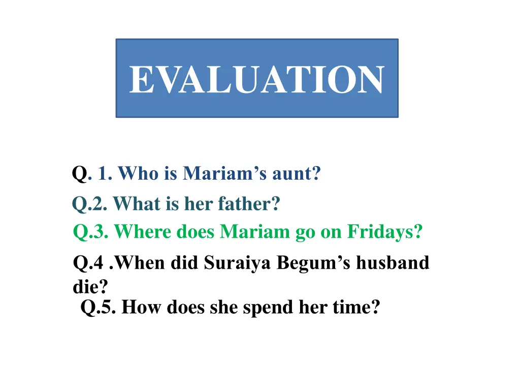 evaluation