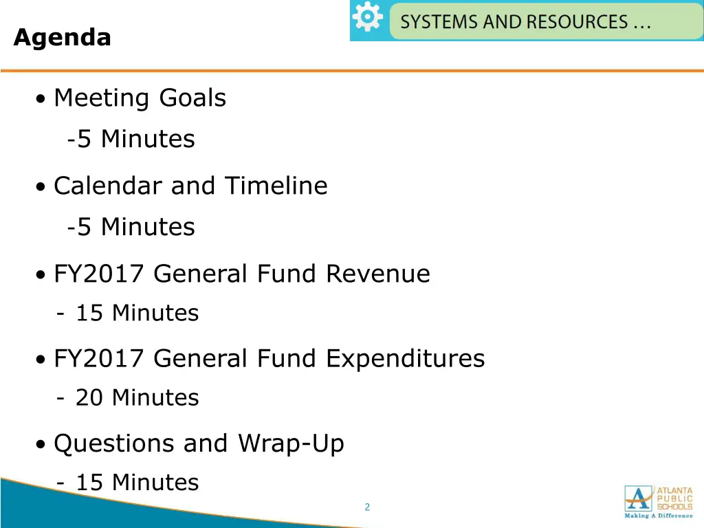 agenda