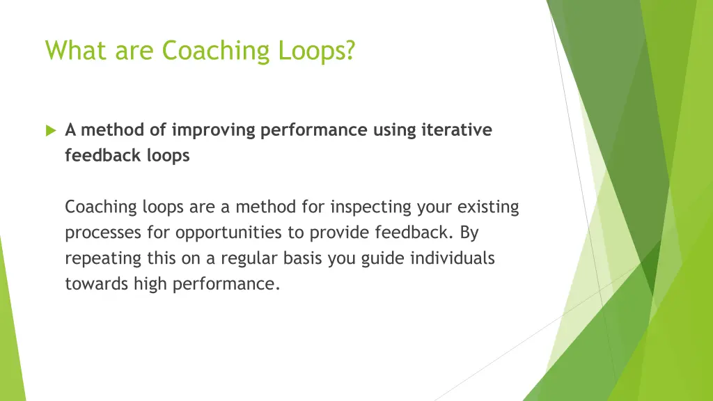 what are coaching loops 1