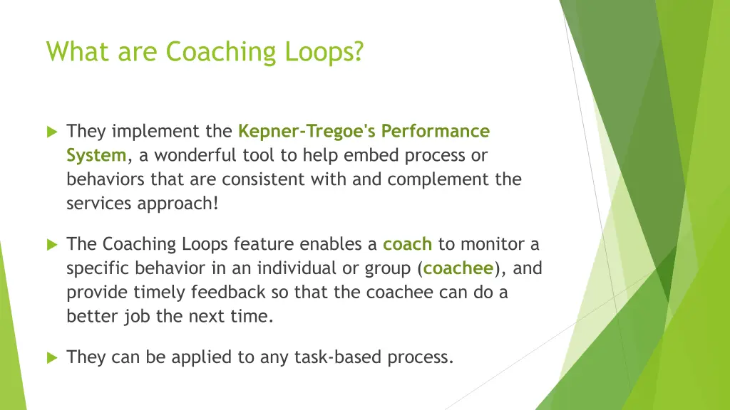 what are coaching loops 3