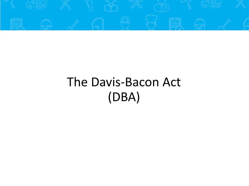 the davis bacon act dba