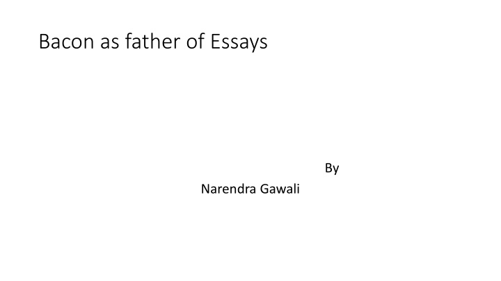 bacon as father of essays