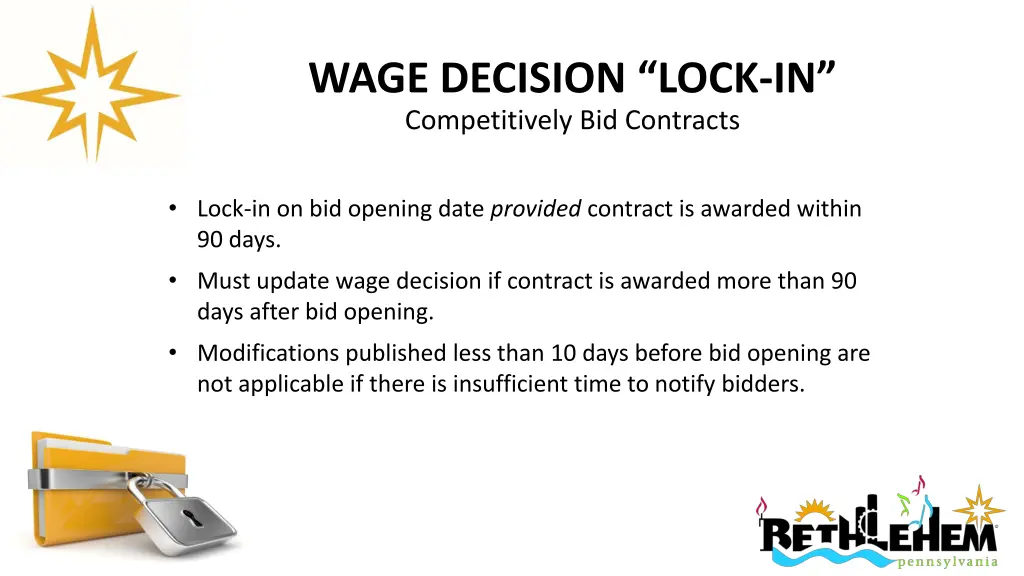 wage decision lock in competitively bid contracts