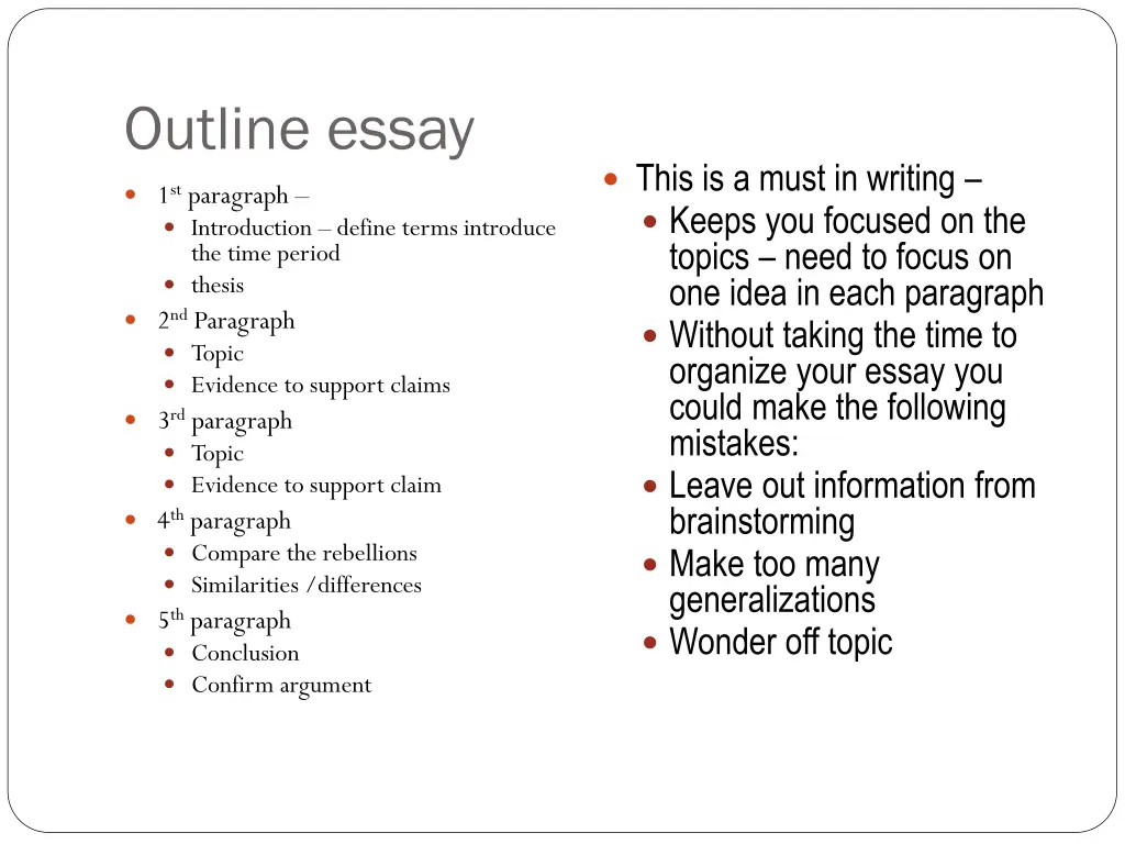 outline essay