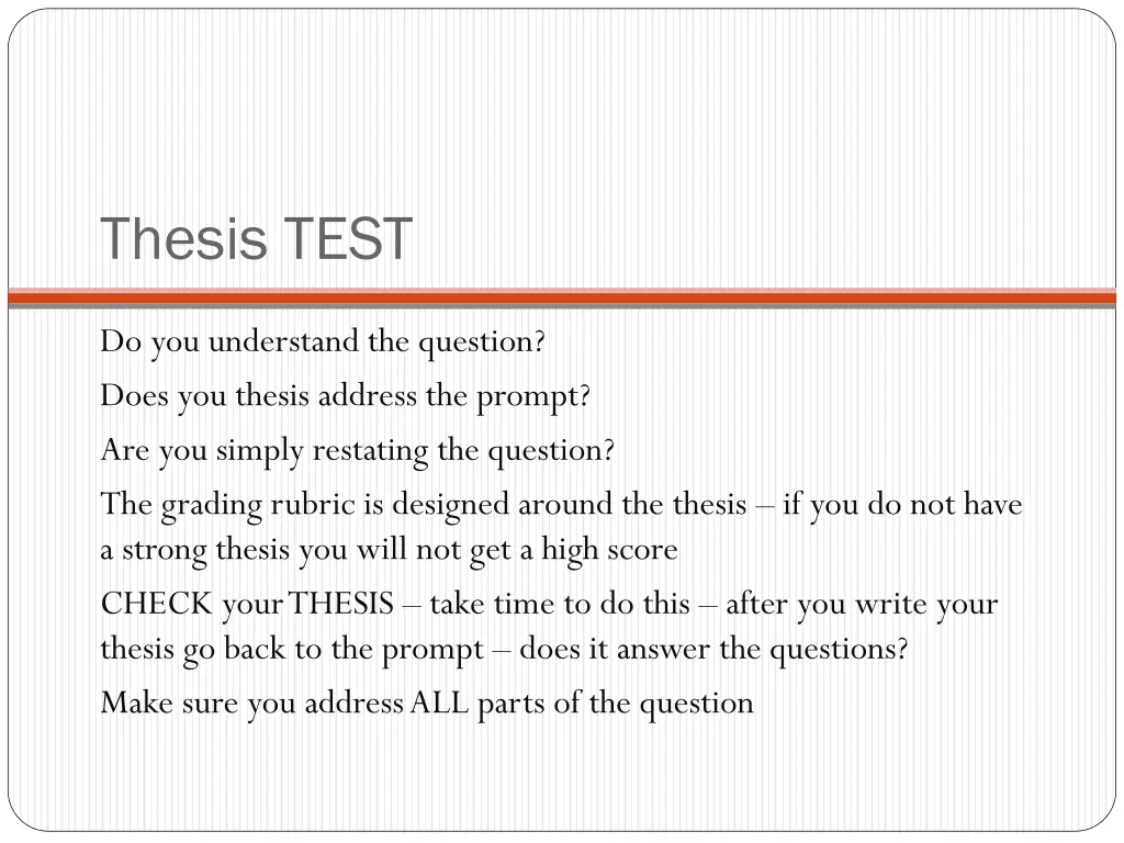 thesis test