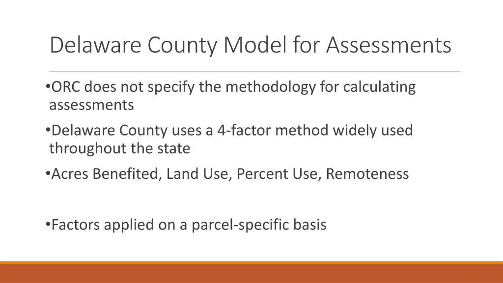 delaware county model for assessments