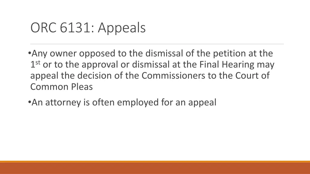 orc 6131 appeals