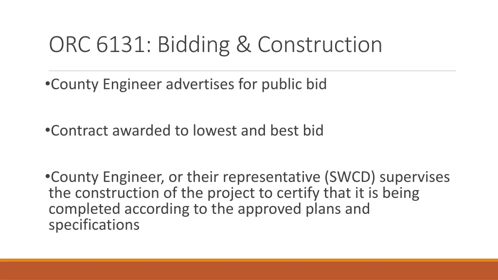 orc 6131 bidding construction