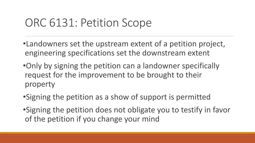 orc 6131 petition scope