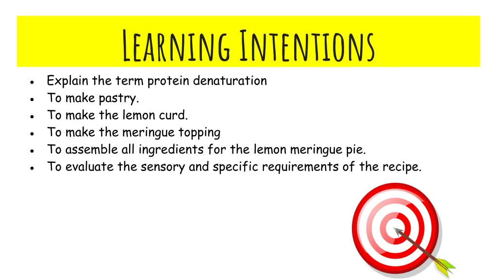 learning intentions explain the term protein