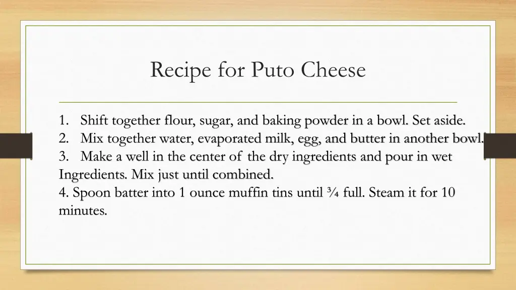 recipe for puto cheese