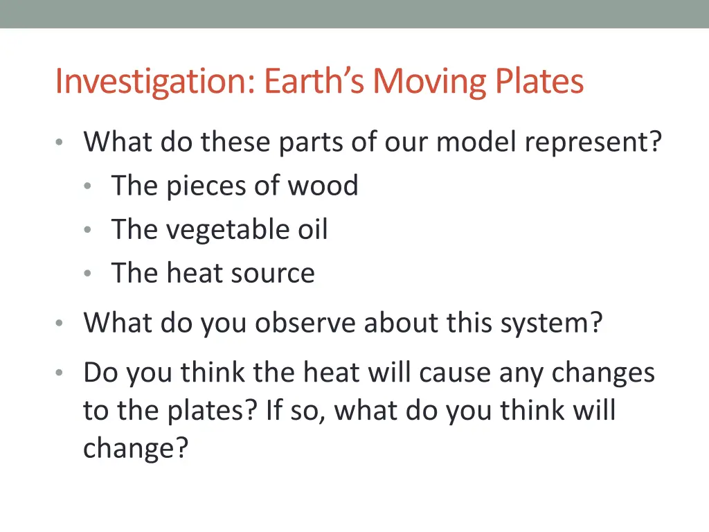 investigation earth s moving plates 1