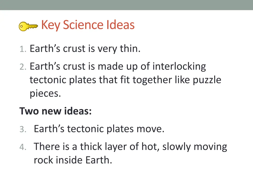 key science ideas