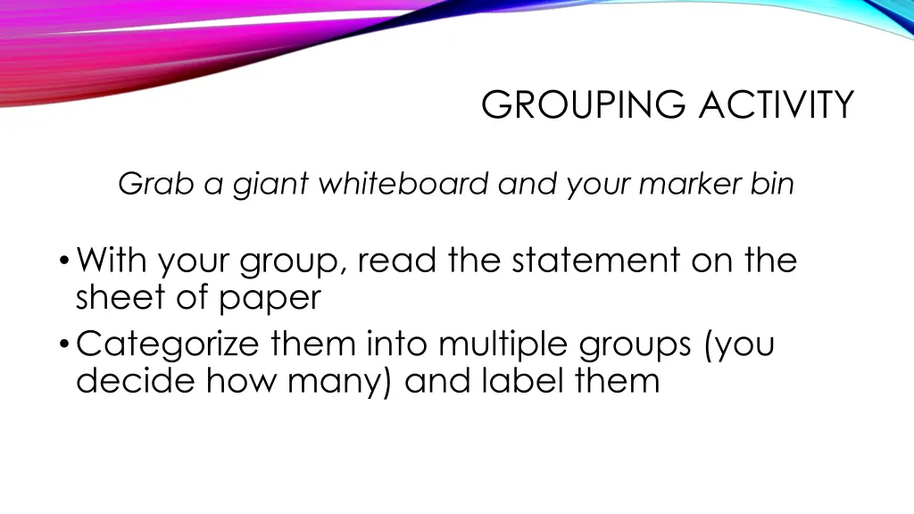 grouping activity