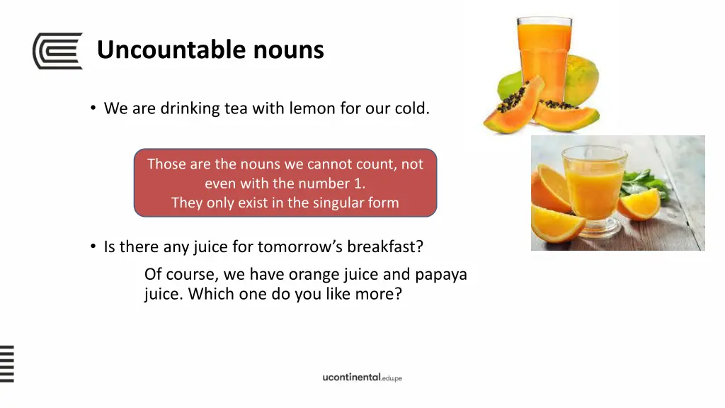 uncountable nouns