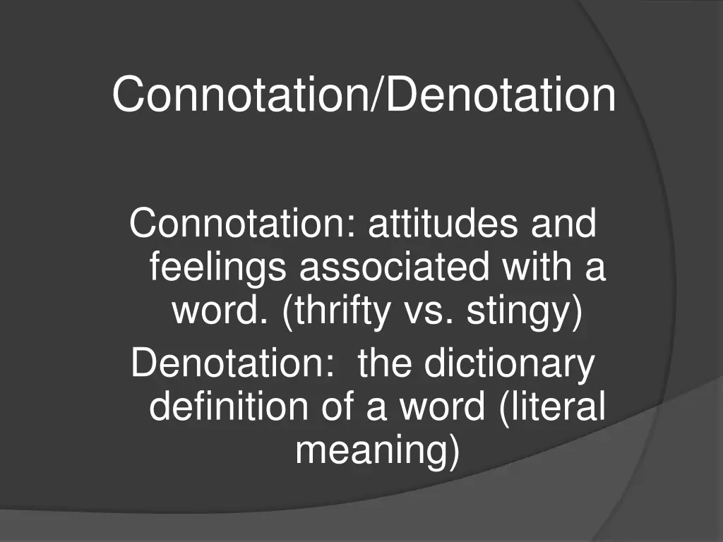 connotation denotation