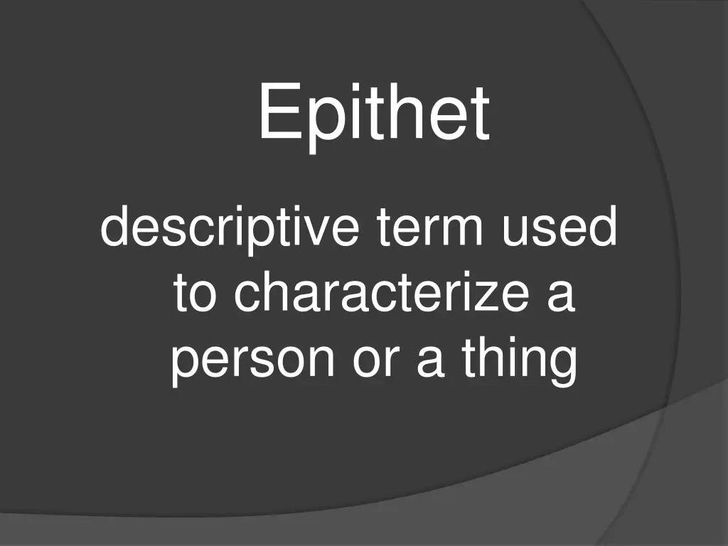 epithet