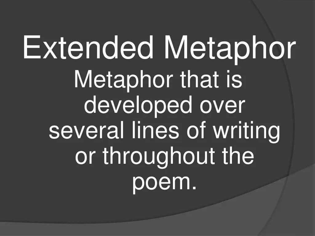 extended metaphor