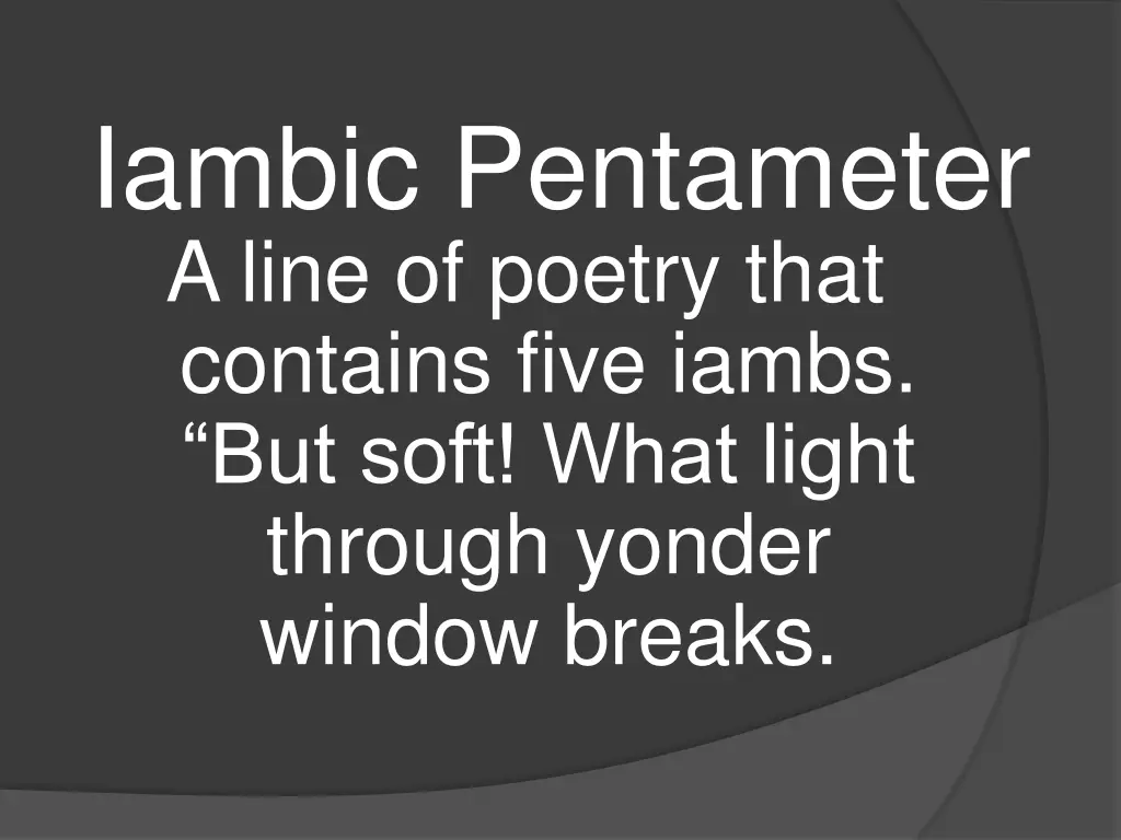 iambic pentameter