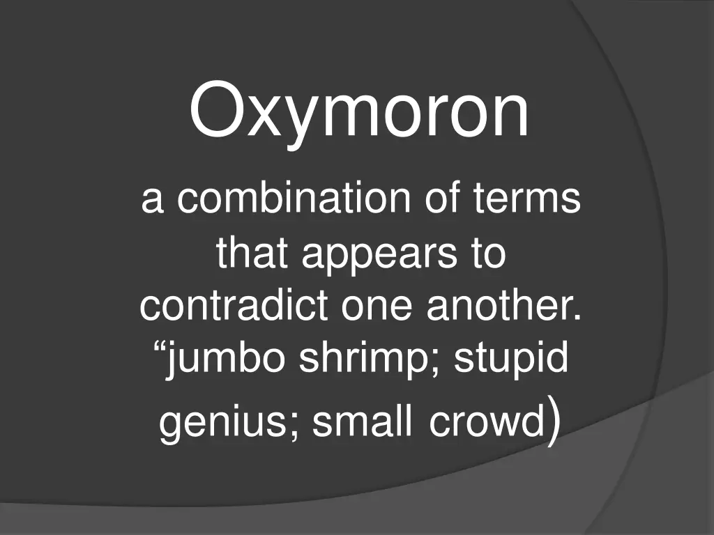 oxymoron