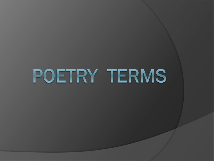 poetry terms poetry terms