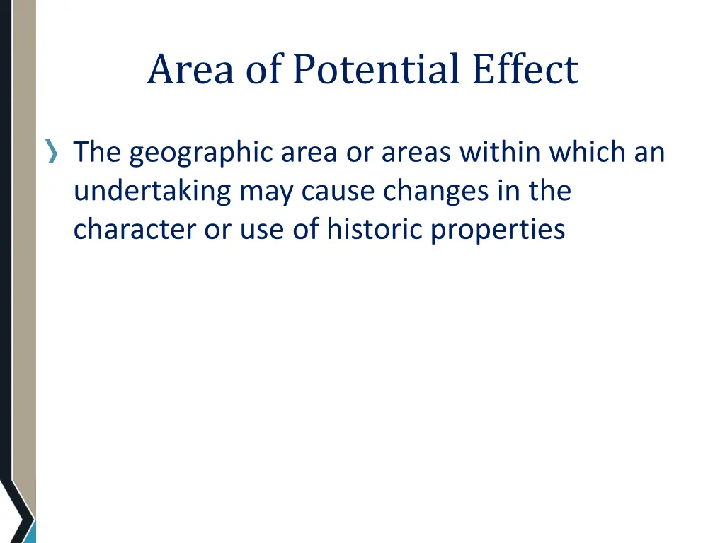 area of potential effect