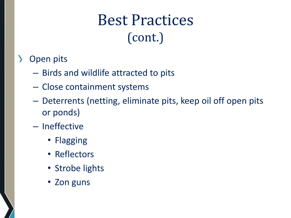 best practices cont