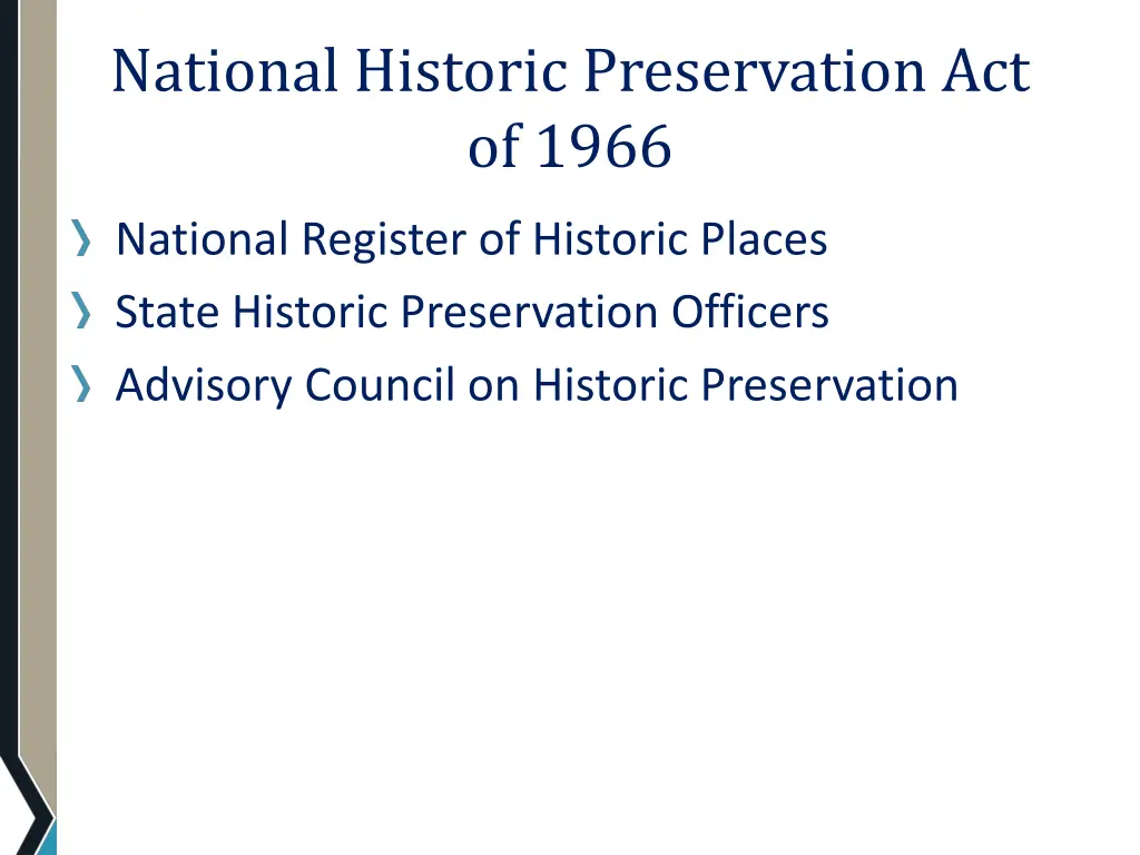 national historic preservation act of 1966