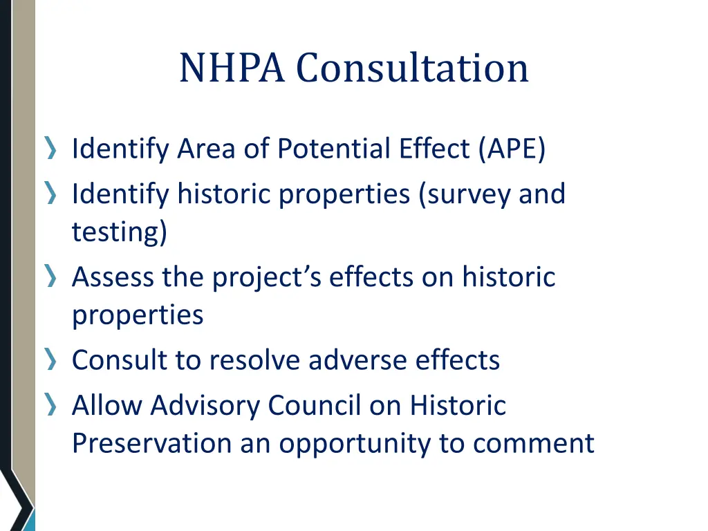 nhpa consultation