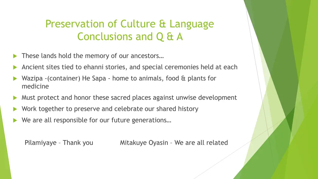 preservation of culture language conclusions