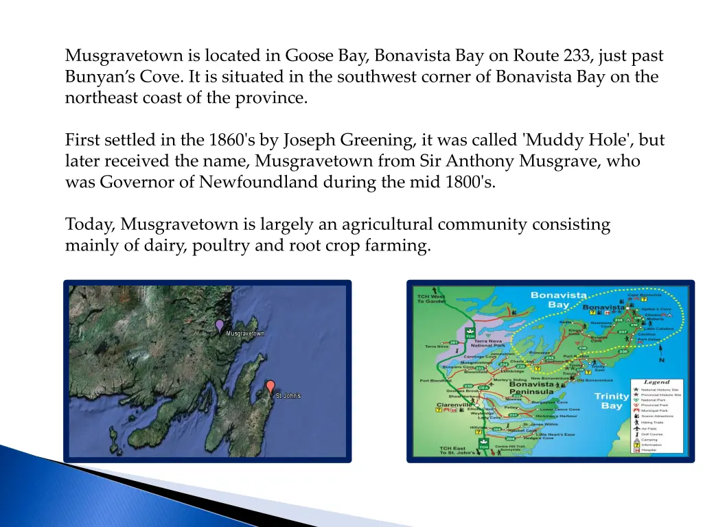 musgravetown is located in goose bay bonavista