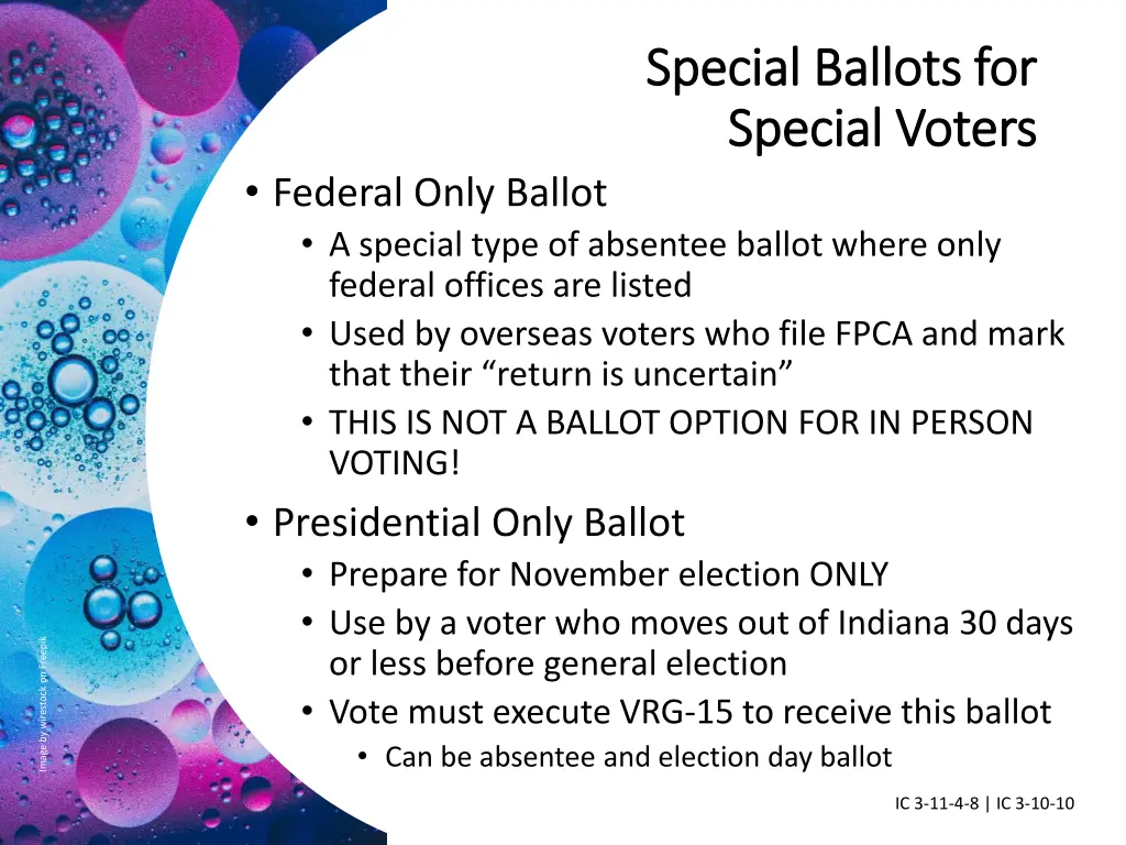 special ballots for special ballots for special