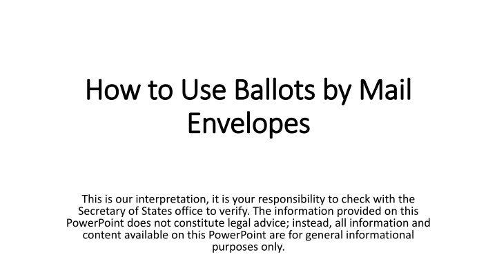 how to use ballots by mail how to use ballots