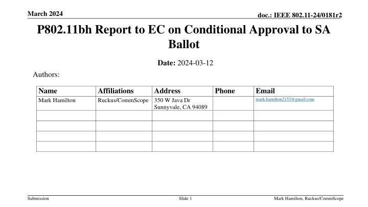 march 2024 p802 11bh report to ec on conditional