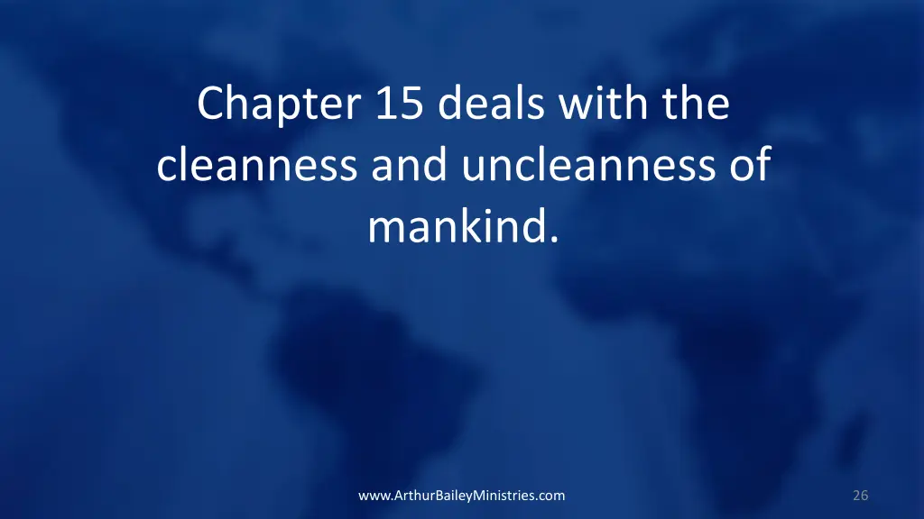 chapter 15 deals with the cleanness