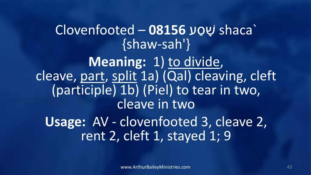 clovenfooted 08156 shaca shaw sah meaning