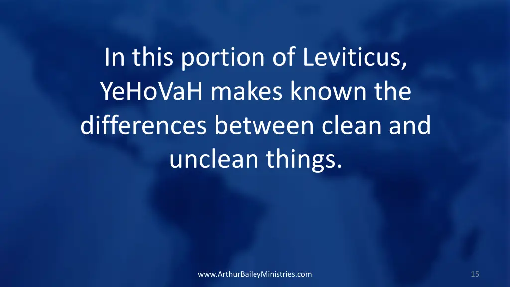 in this portion of leviticus yehovah makes known