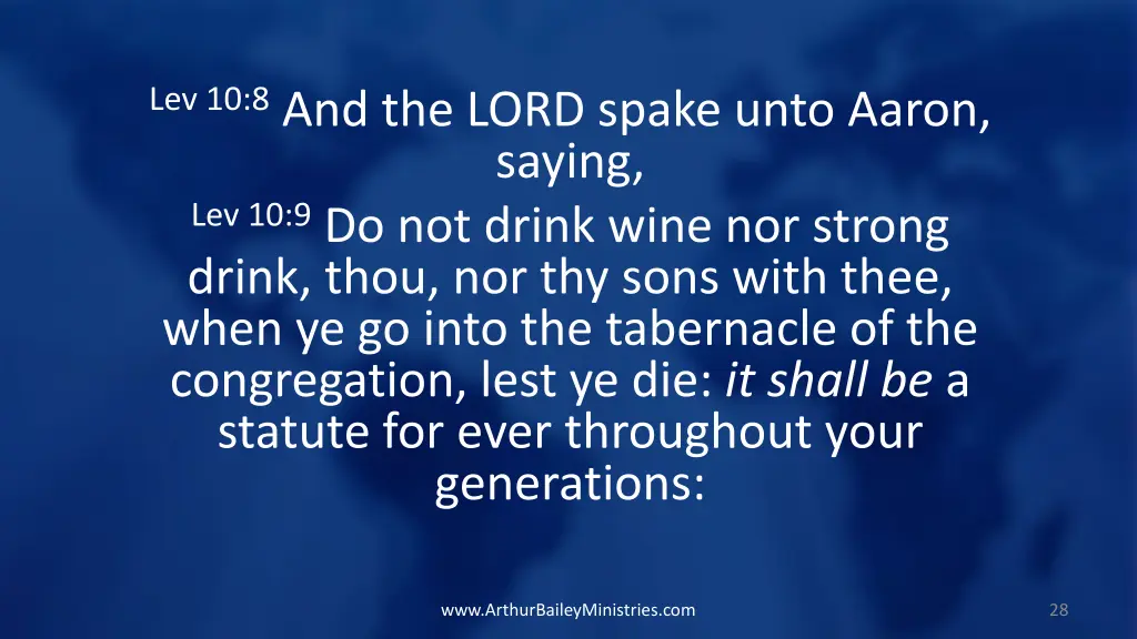 lev 10 8 and the lord spake unto aaron saying