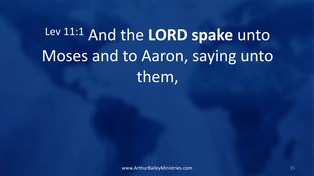 lev 11 1 and the lord spake unto moses