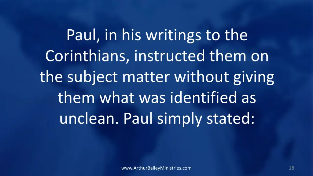 paul in his writings to the corinthians