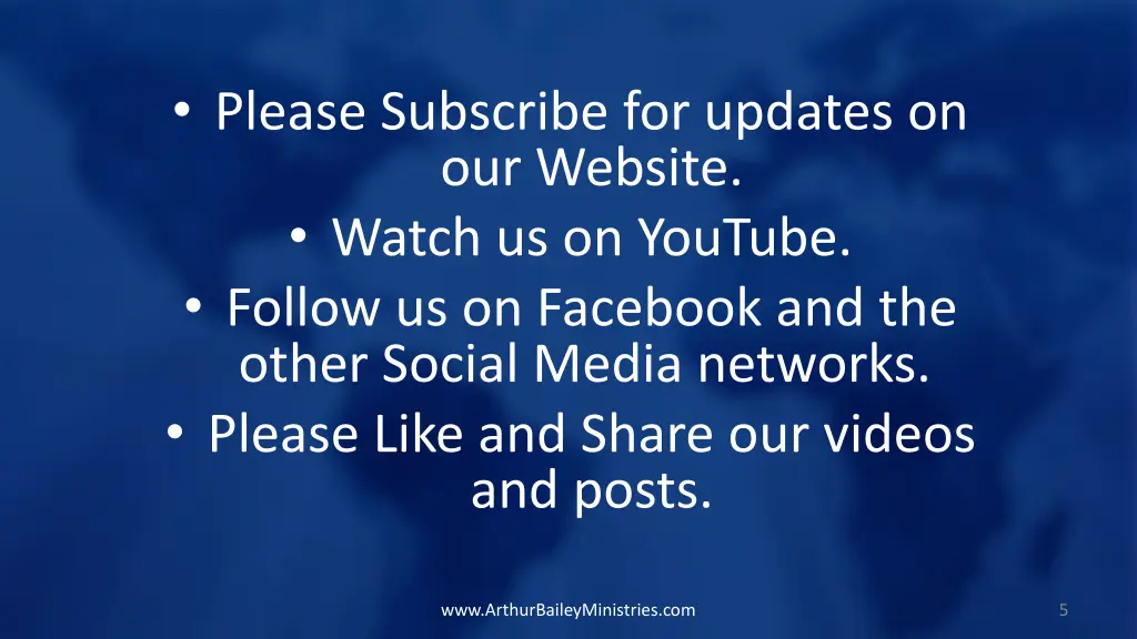 please subscribe for updates on our website watch