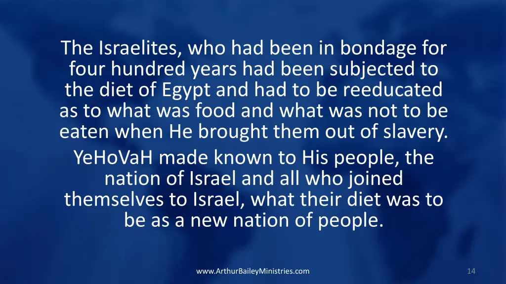 the israelites who had been in bondage for four