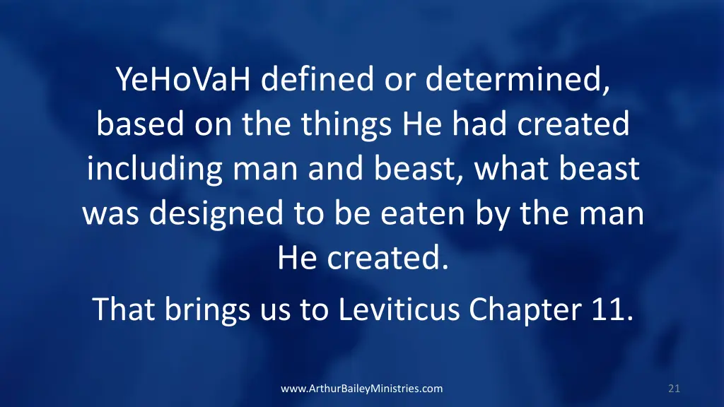 yehovah defined or determined based on the things