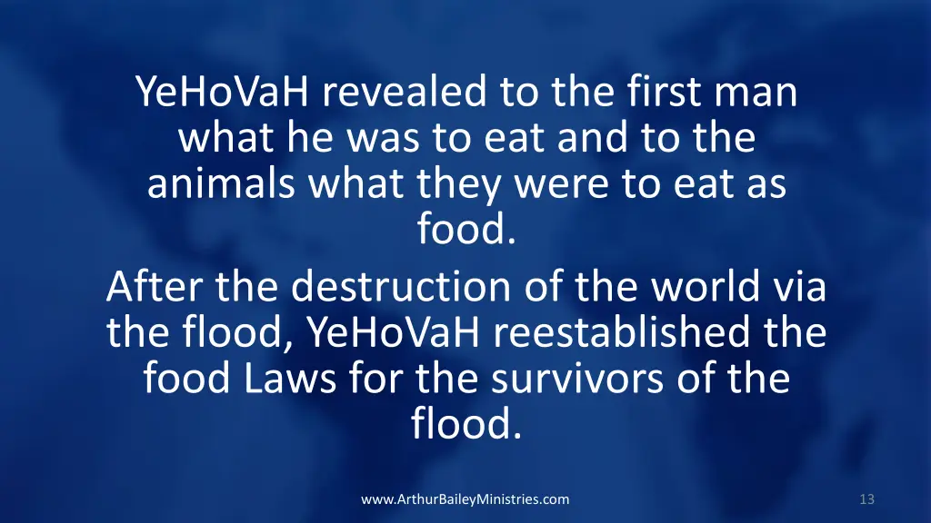 yehovah revealed to the first man what