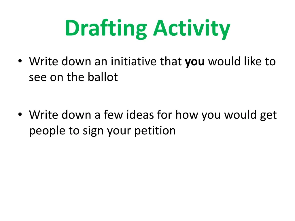 drafting activity